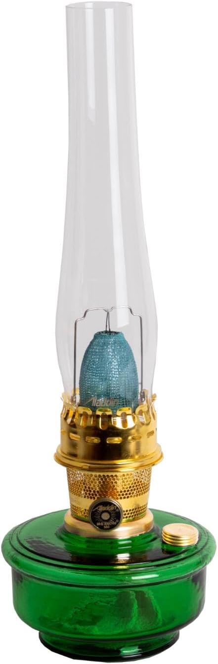 Aladdin Lamps Emerald Green Genie III Lamp with brass hardware #C6176