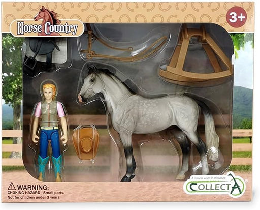 The CollectA Western Rider & Accessories Set is the perfect beginners set for model horse collecting.