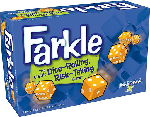 Become a Farkle fanatic with this Classic Dice-Rolling, Risk-Taking Game that comes with its own Dice Cup. Take a risk and keep rolling to build your score. Or play it safe so you dont lose your points in a Farkle.