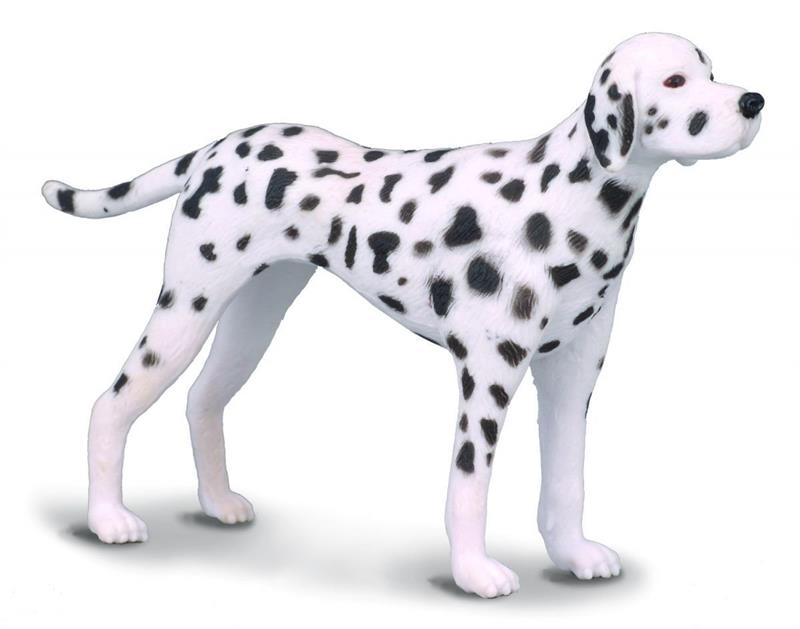 The 4.1''L x 2.6''H Dalmatian is just one of the many beautifully sculpted pieces in CollectA's Cats and Dogs Collection. Create a natural world in miniature with high quality toy animal replicas from CollectA.