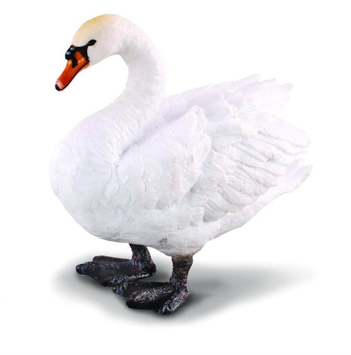 White Swan bird small toy figurine