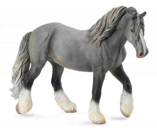 Gray, Dapple Grey, Steel Grey Walking Draft Horse toy figure