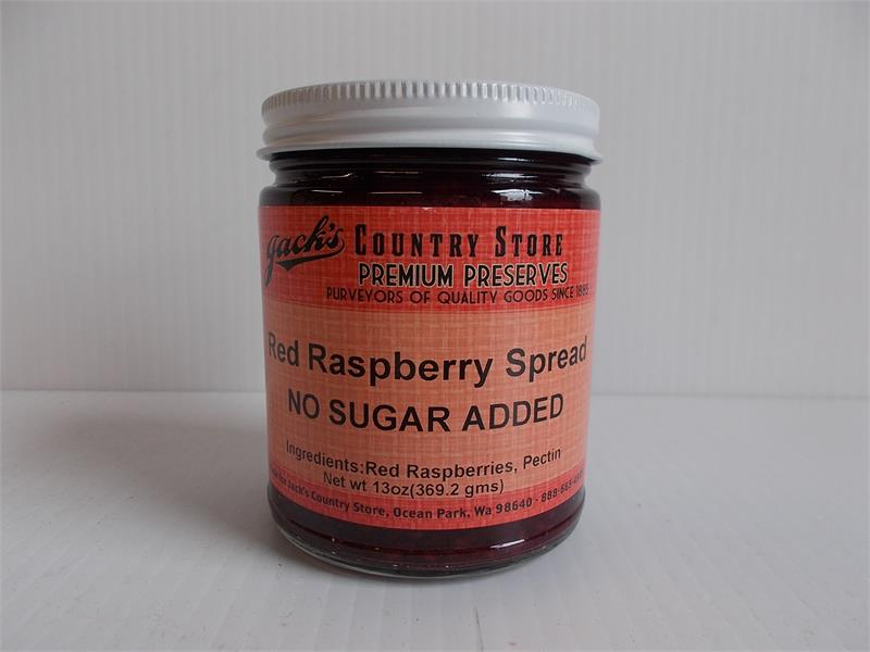 Our newest addition. These spreads are unsweetened, and are tart. Add whichever sweetener you like: honey, artificial or just a sprinkle of sugar. 13 oz. jar Ingredients: Oregon Red Raspberries, pectin.
