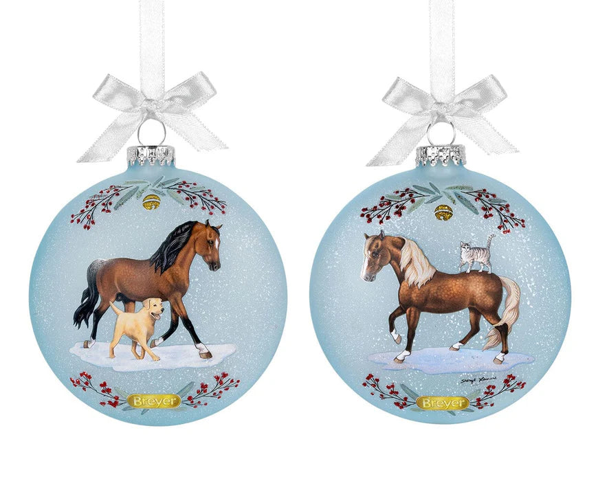 Breyer Model Horses 2025 Artist's Series Ornament Morgan & Friends #B-HP-10317