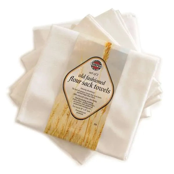 NorPro #358 Flour Sack Towels 2-Pack - 100% Cotton Multi-Use Kitchen Towels