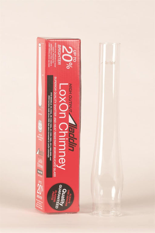 high output clear glass lamp chimney with base tabs for Aladdin lamps