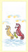 Red and White Kitchen Retro Seahorses Flour Sack Towel 100% Cotton