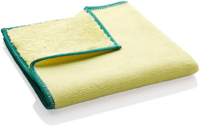 The E-Cloth High Performance Dusting Cloth has dry dusting and damp cleaning down. Use it dry to attract and trap dust, pollen, pet hair, and more from wood, glass, granite, and leather. Dampen with water to remove grease, grime, and over 99% of bacteria.