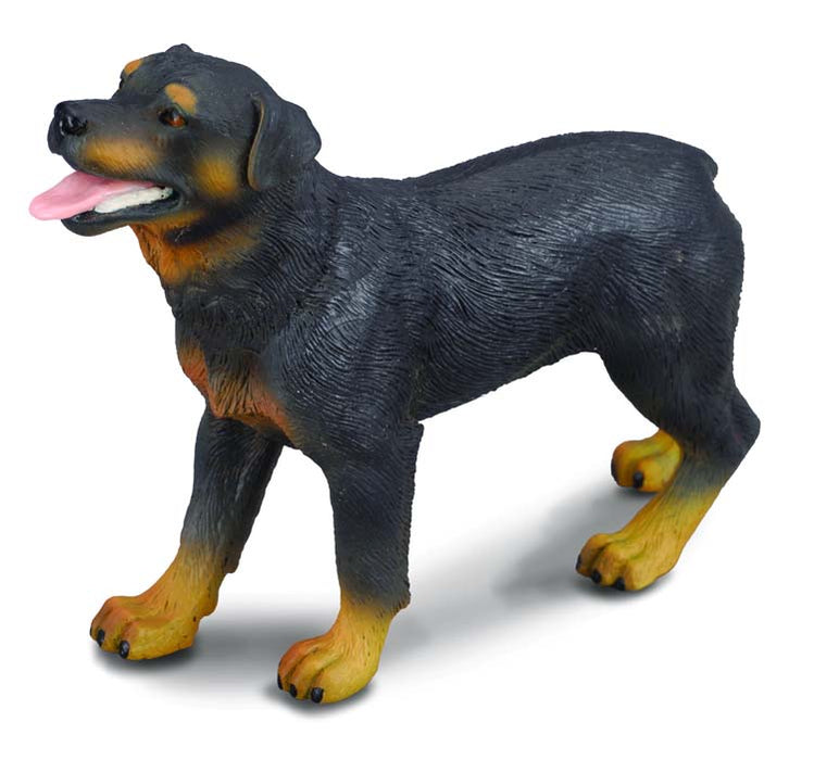 Rottweiler dog toy figurine