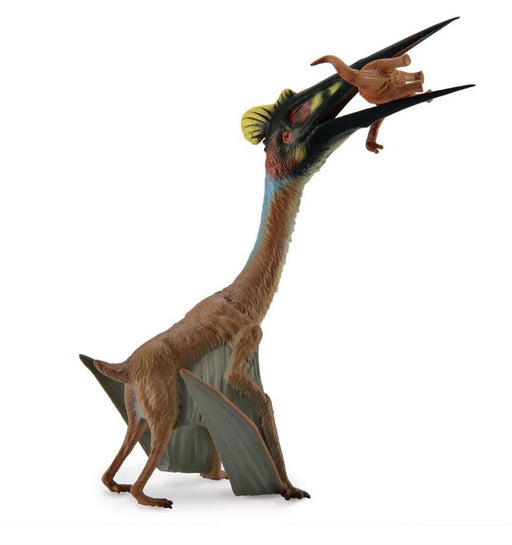 With it's unusually long neck, it was as tall as a giraffe. Quetzalcoatlus measures 4.6 in L x 5.2 is realistic and lifelike in every detail from its giant wingspan to its super long neck. 