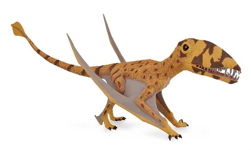 The Dimorphodon has been sculpted in a walking pose with its wings neatly folded up. Hinged lower jaw, gives the option to have the mouth open or closed. Deluxe Dimorphodon with Movable Jaw measures 14.8" L x 4.9" H making this quite a large dinosaur mode