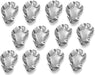 Product Dimensions: 4.75 x 3 x 0.75 inches  SET OF 12 OYSTER SHELLS Stainless steel flat-bottomed shells cook your oysters to char-grilled perfection, without the need to sanitize natural shells Even Thickness creates an even cooking experience - entire o