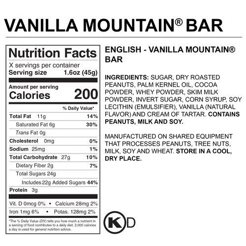 Vanilla Mountain Bar