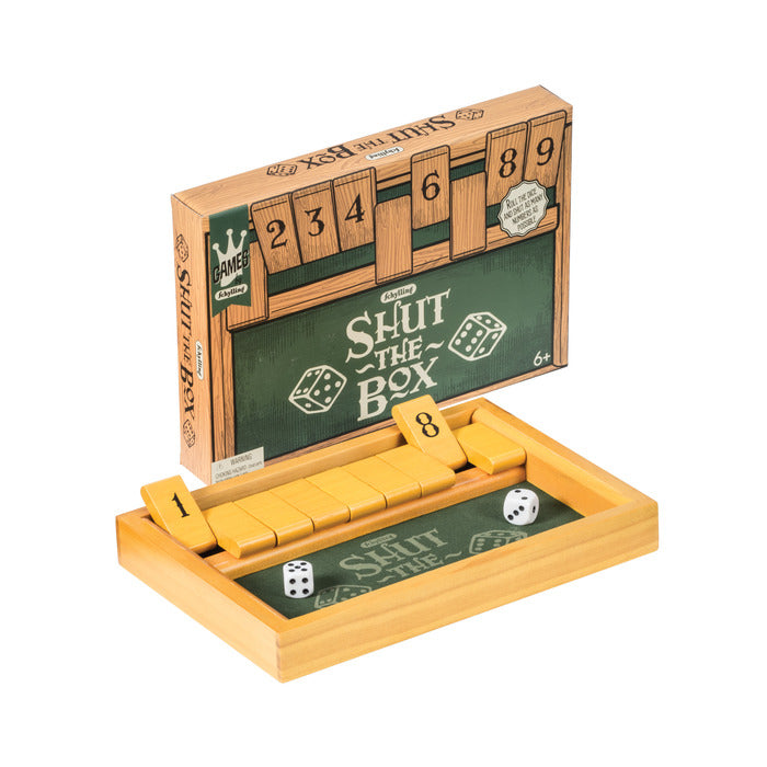Wooden Shut The Box Game - Classic Dice Strategy Game for 2+ Players ...