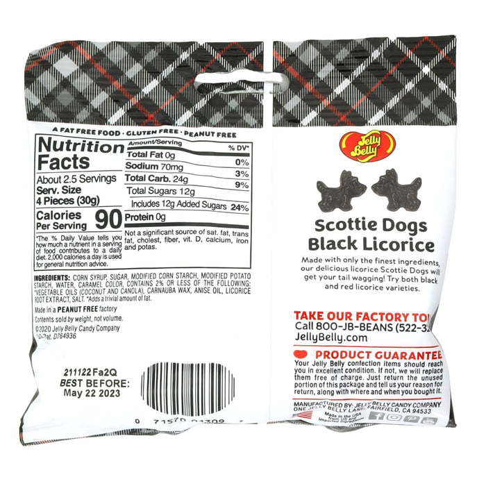 Jelly Belly Scottie Dogs Black Licorice Candy