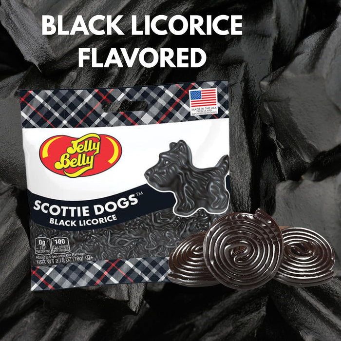 Jelly Belly Scottie Dogs Black Licorice Candy