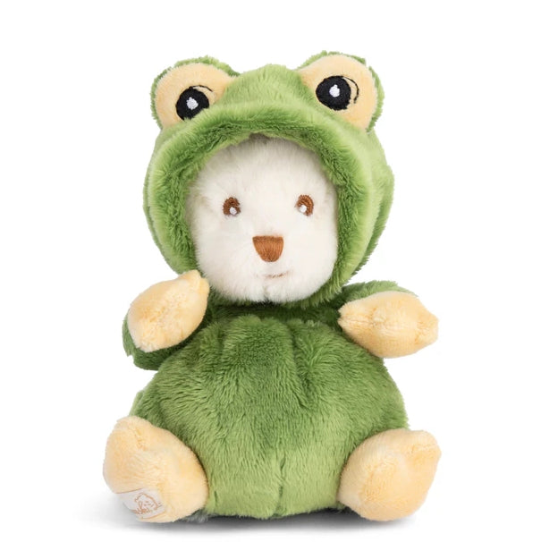 Bukowski Bears Ziggy Frog Prince Charles Plush Green Removable Hood Golden Crown 6 Inch Premium Soft Toy
