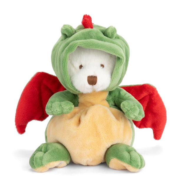 Bukowski Bears Ziggy Dragon Plush Green Fantasy Creature Removable Hood Wings 6 Inch Premium Soft Toy