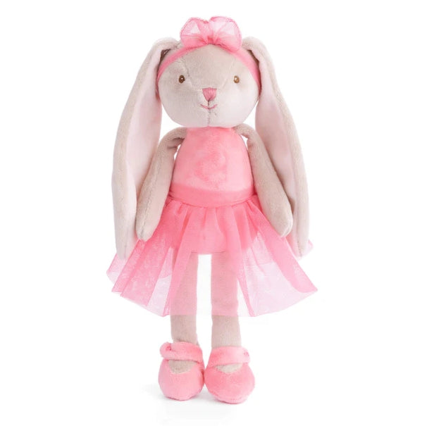 Bukowski Bears Zoe Bunny Ballerina Plush Pink Bodysuit Tutu Headband Bow 12 Inch Premium Soft Toy