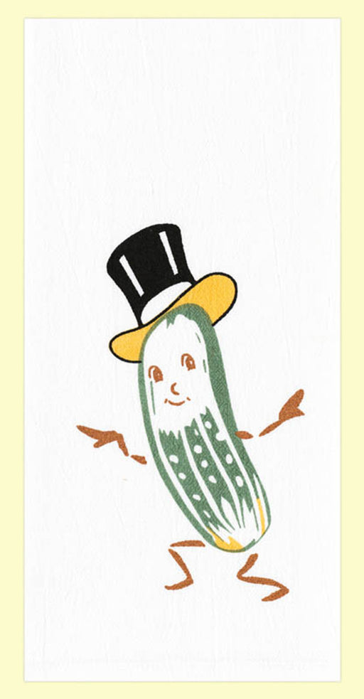Red and White Kitchen Retro Mr Pickle Flour Sack Towel 100% Cotton