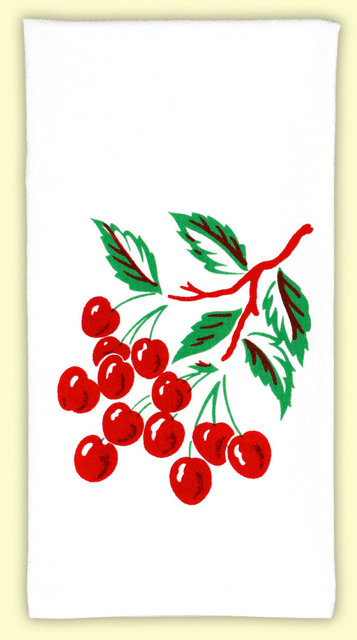 Red and White Kitchen Retro Country Garden Flour Sack Towel 100% Cotton