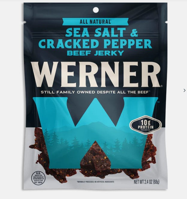 Werner 2.4 oz. All Natural Peppered Beef Jerky