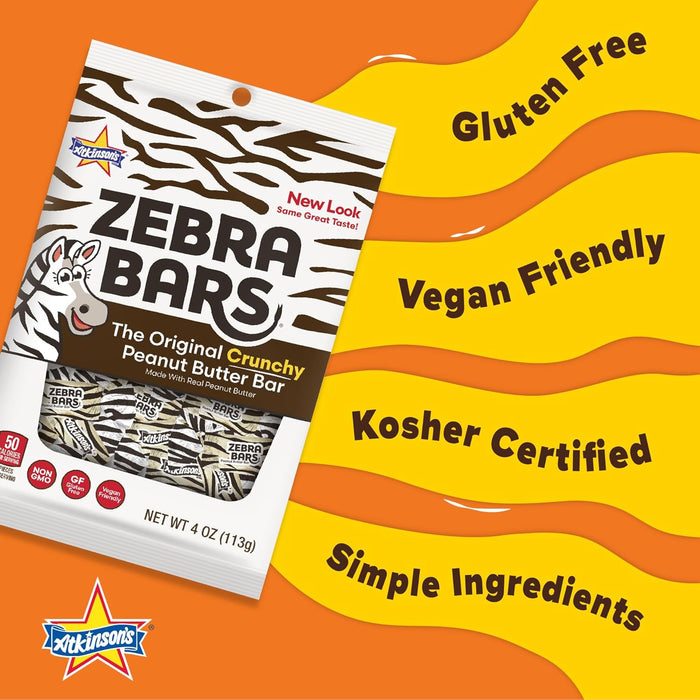 Atkinson Zebra Peanut Butter Bars Candy