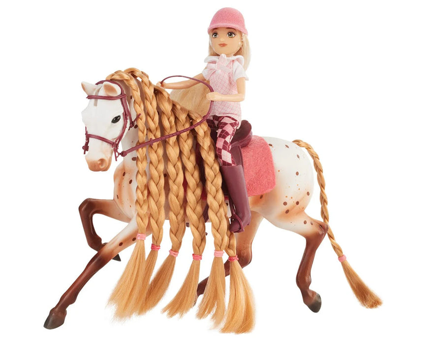 Breyer Freedom Series Tess & Birdie English Rider & Horse Set with Brushable Hair - Interactive Play Set
