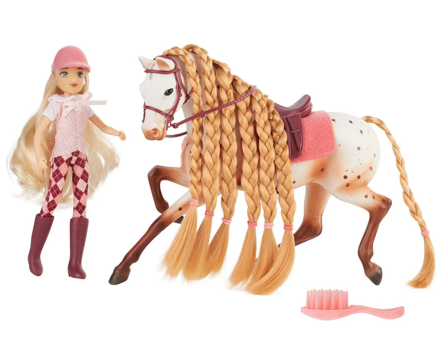 Breyer Freedom Series Tess & Birdie English Rider & Horse Set with Brushable Hair - Interactive Play Set