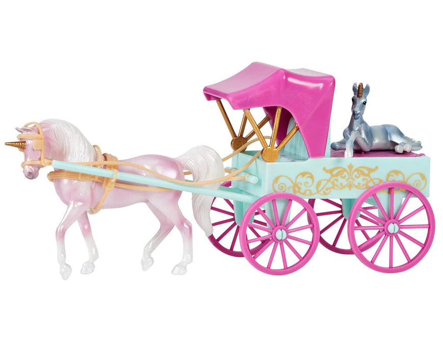 Breyer Stablemates Magic Unicorn Carriage & Foal Playset #10666