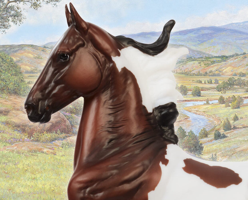 Breyer Traditional Ideal Series American Pinto Saddlebred - Orren Mixer Tribute #10669