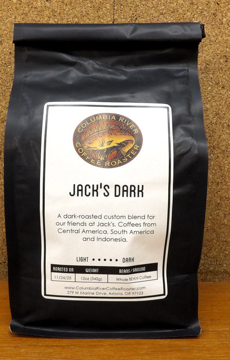 Jack's Dark Roast Whole Bean Coffee 12oz - Exclusive Blend