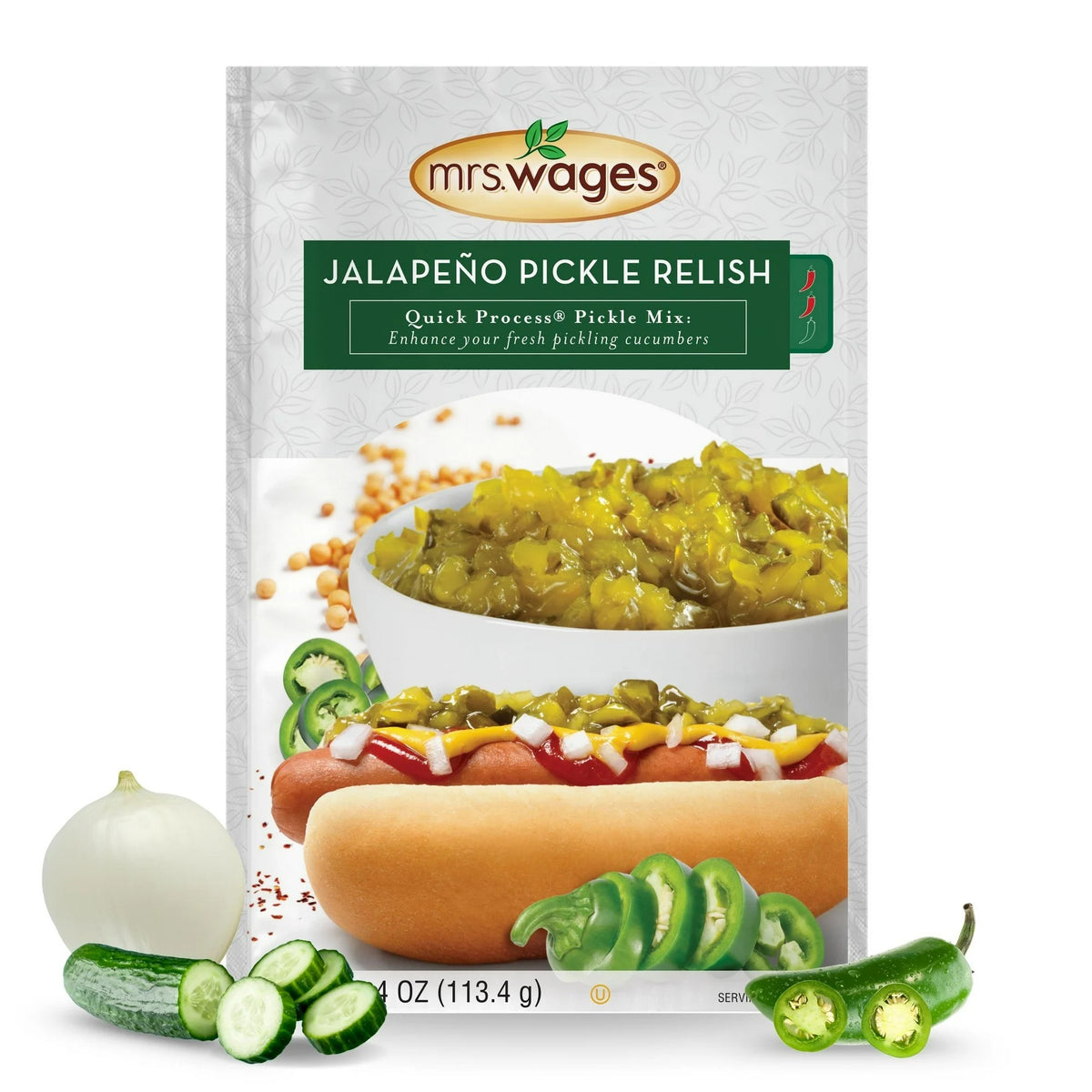 Mrs. Wages Jalapeño Relish Mix Home Canning Seasoning Spicy Pepper ...