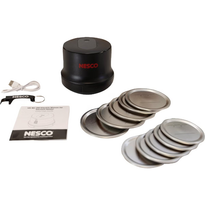 Nesco 2-in-1 Mason Jar Vacuum Sealer - Preserve Food Freshness in Canning Jars