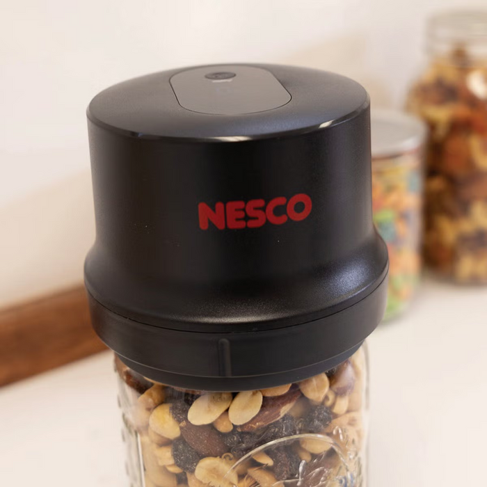 Nesco 2-in-1 Mason Jar Vacuum Sealer - Preserve Food Freshness in Canning Jars