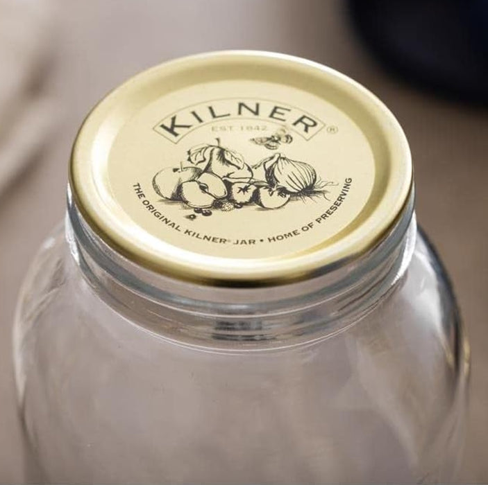 Kilner Regular Mouth Metal Canning Lids 12 Count for Home Preserving