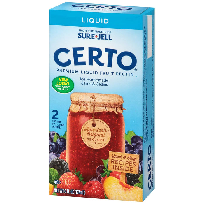 Certo Premium Liquid Pectin 6oz - Gluten-Free No Sugar Added USA Made