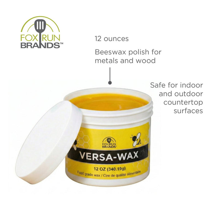 Fox Run Versa Wax Beeswax Polish – 12 oz for Wood & Metal