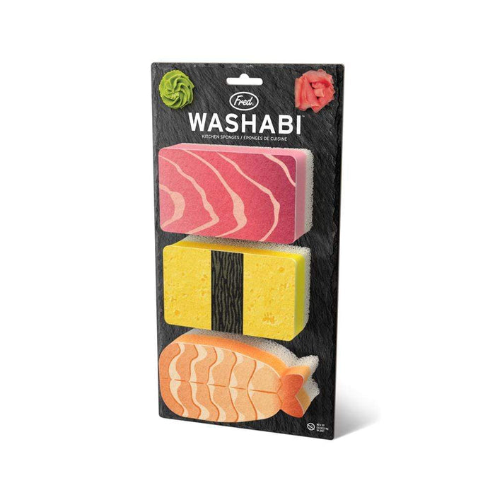 Fred & Friends Washabi Sushi Sponges, Set of 3