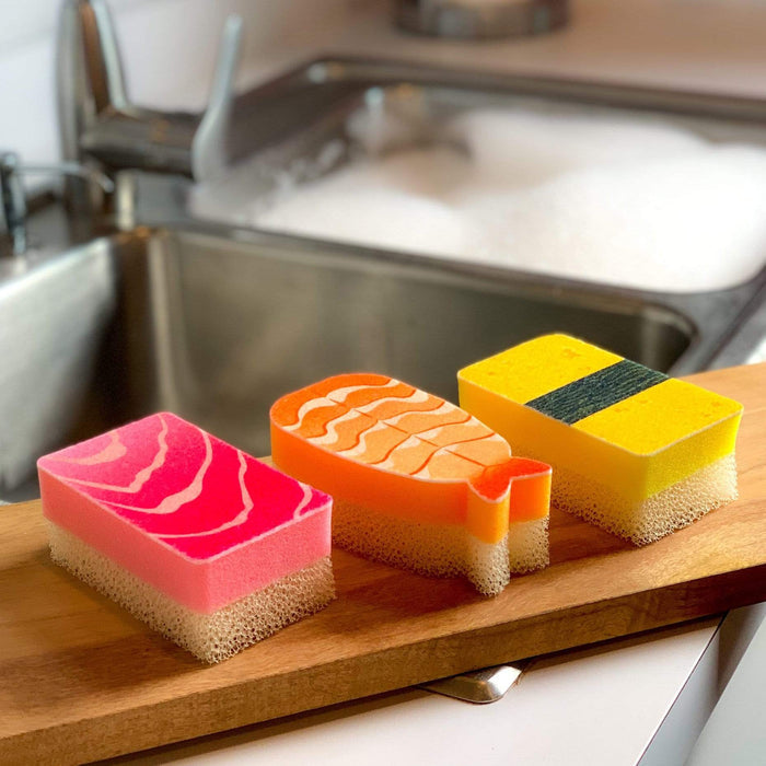 Fred & Friends Washabi Sushi Sponges, Set of 3