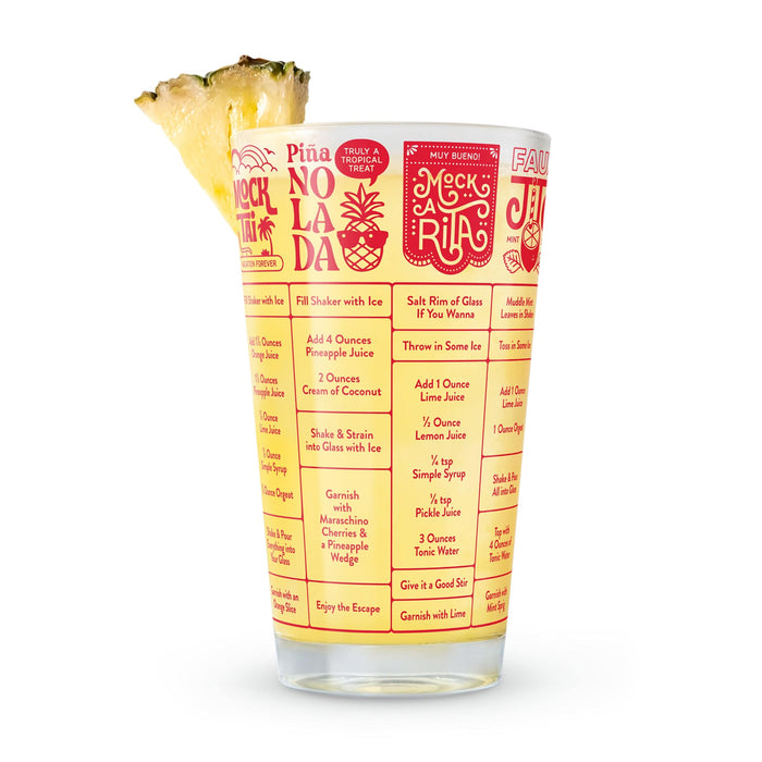 Fred & Friends Good Measure Mocktail Recipe Glass