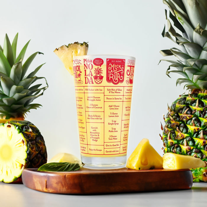 Fred & Friends Good Measure Mocktail Recipe Glass