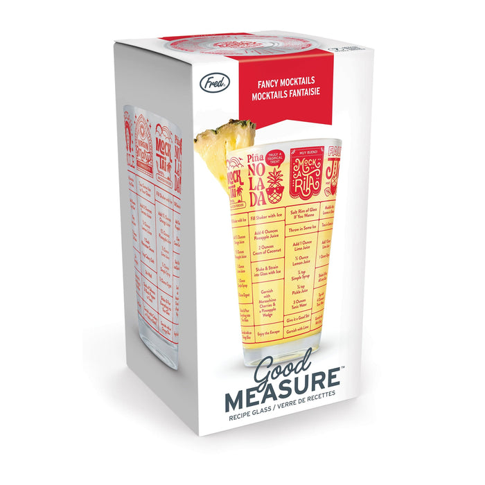 Fred & Friends Good Measure Mocktail Recipe Glass