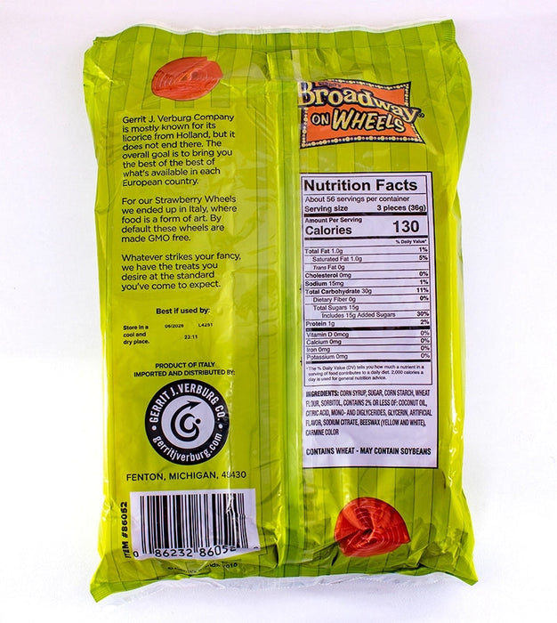 Gerrit Verburg Strawberry Red Licorice Wheels — 5.29 oz