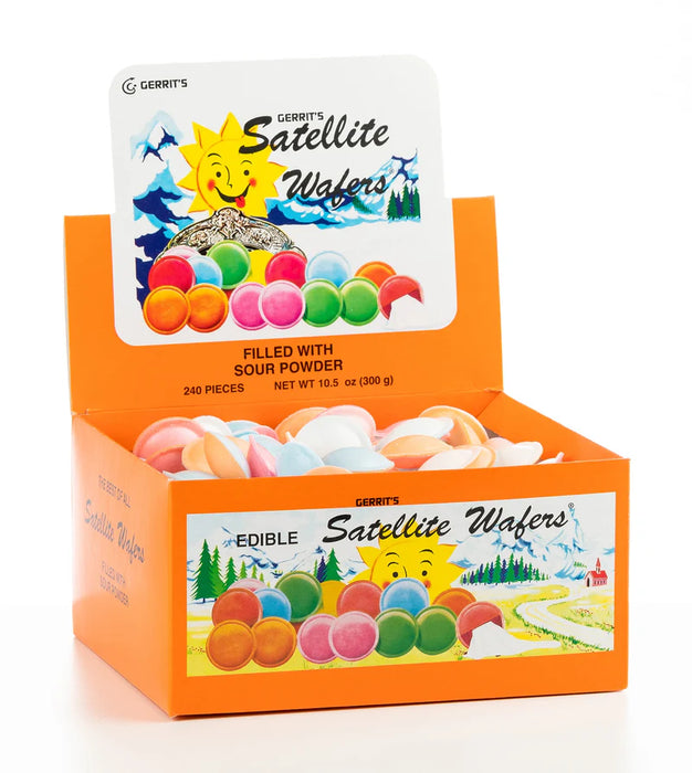 Gerrit Verburg Sour Satellite Wafers — Case of 12 Bags (1.23 oz each)