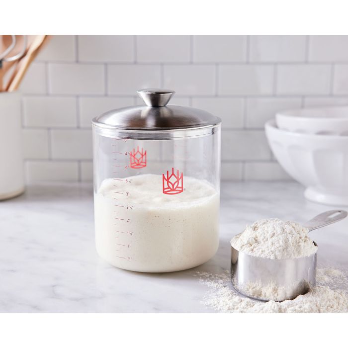 King Arthur Baking Glass Sourdough Starter Crock - 1.5 Quart