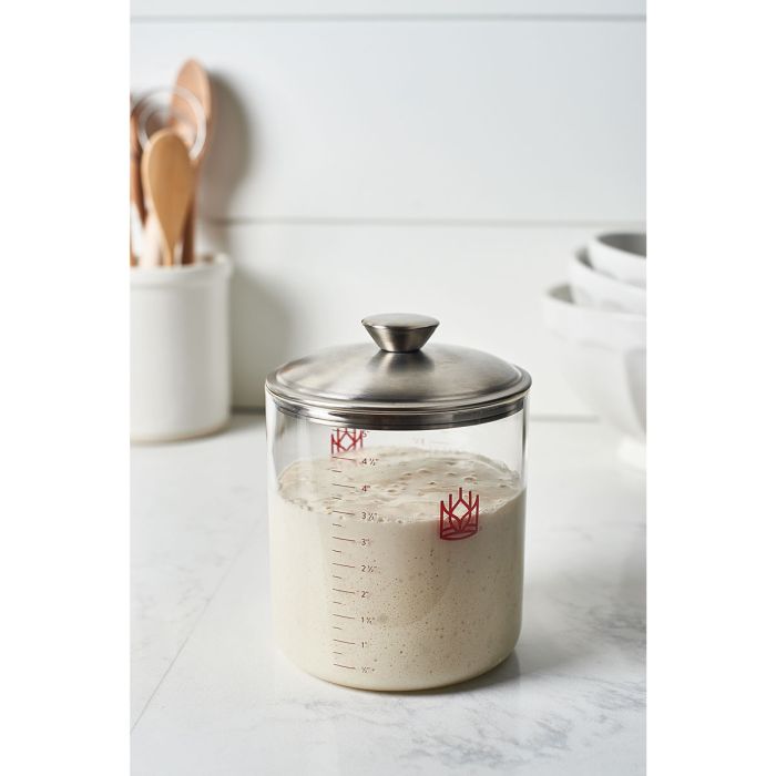 King Arthur Baking Glass Sourdough Starter Crock - 1.5 Quart