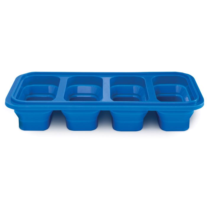 HIC Kitchen Prep-N-Freeze Silicone Meal Prep Tray - Four 6 oz Portions