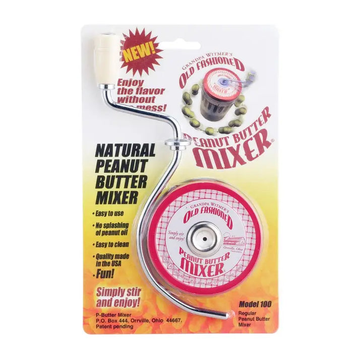 Grandpa Witmer's Natural Peanut Butter Mixer Lid - USA Made Nut Butter Stirrer