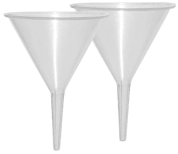 Hutzler Plastic Mini Funnel Set - 2 Pieces, 1.6 oz, Assorted Color